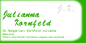 julianna kornfeld business card